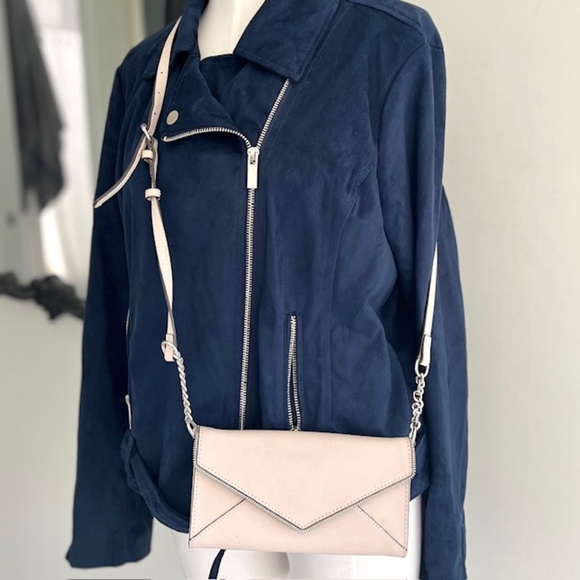 Rebecca Minkoff Cleo Wallet on a Chain  Warm Grey - Picture 6 of 8